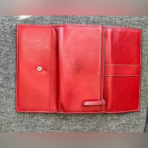 Coach Vintage Legacy Shoulder Bag With Wallet Red - Picture 4 of 15